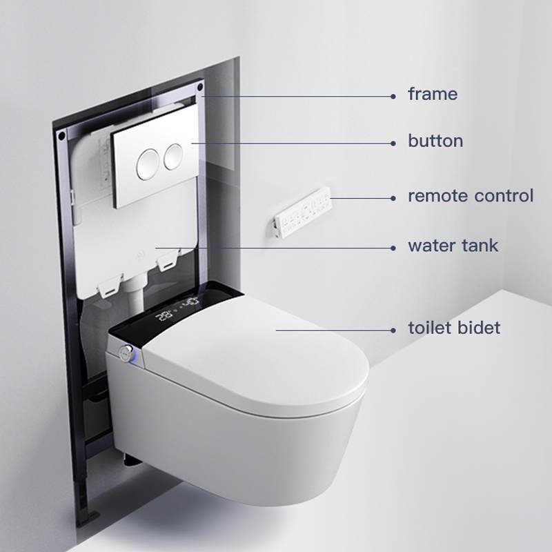 Wall hung smart toilet