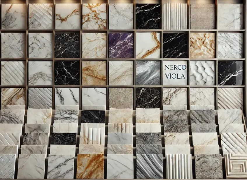 Natural marble stone samples