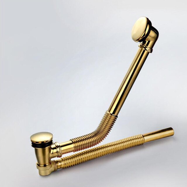 Telescopy Bathtub Drain Copper Material 59cm Extend Bathroom Bathtub Drain