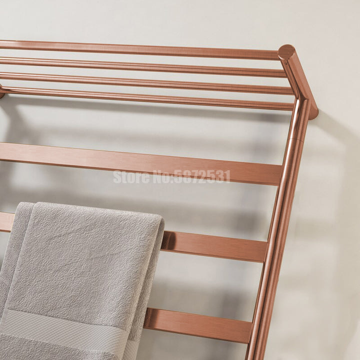 Brushed rose gold hotel design electric hardwire towel warmer CSA 24"x32"10"