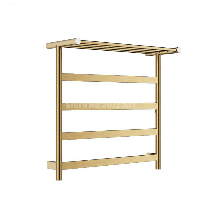 Gold polished brass hotel design electric hardwire towel warmer CSA size 24"x32" x10"