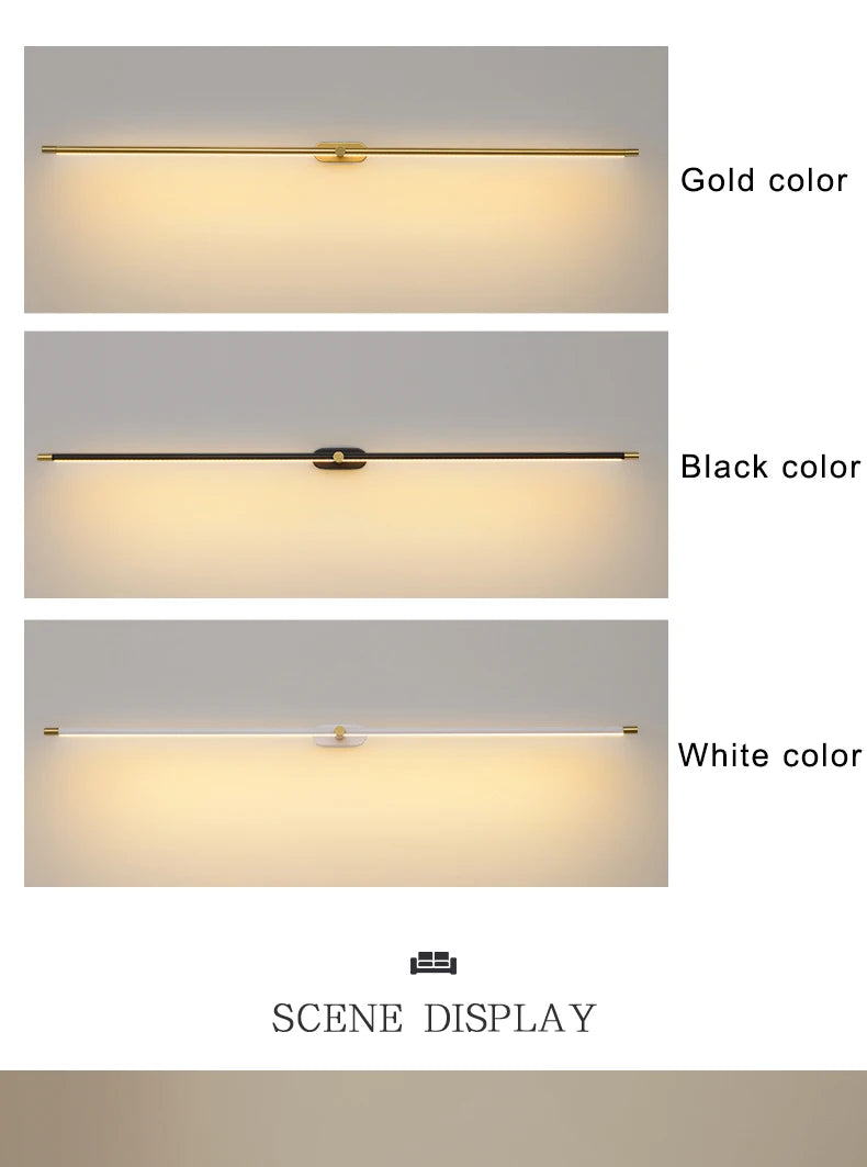 Black/Gold/White Modern LED Mirror light bathroom light washroom Front mirror lamp fixtures miroir mural 110V-220V wall light