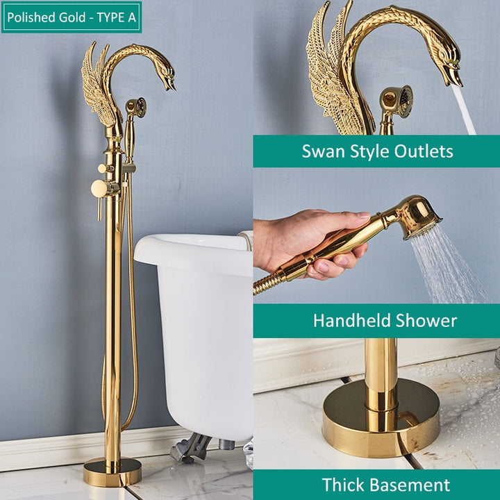 Swan freestanding tub filler faucet