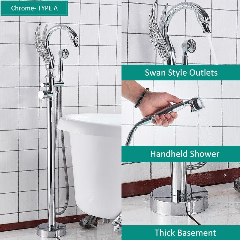 Swan freestanding tub filler faucet