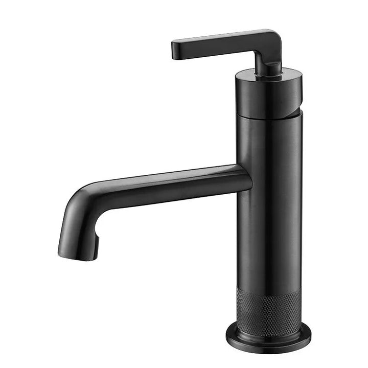 Milano-Grey Gun - Brushed gold Single hole bathroom faucet