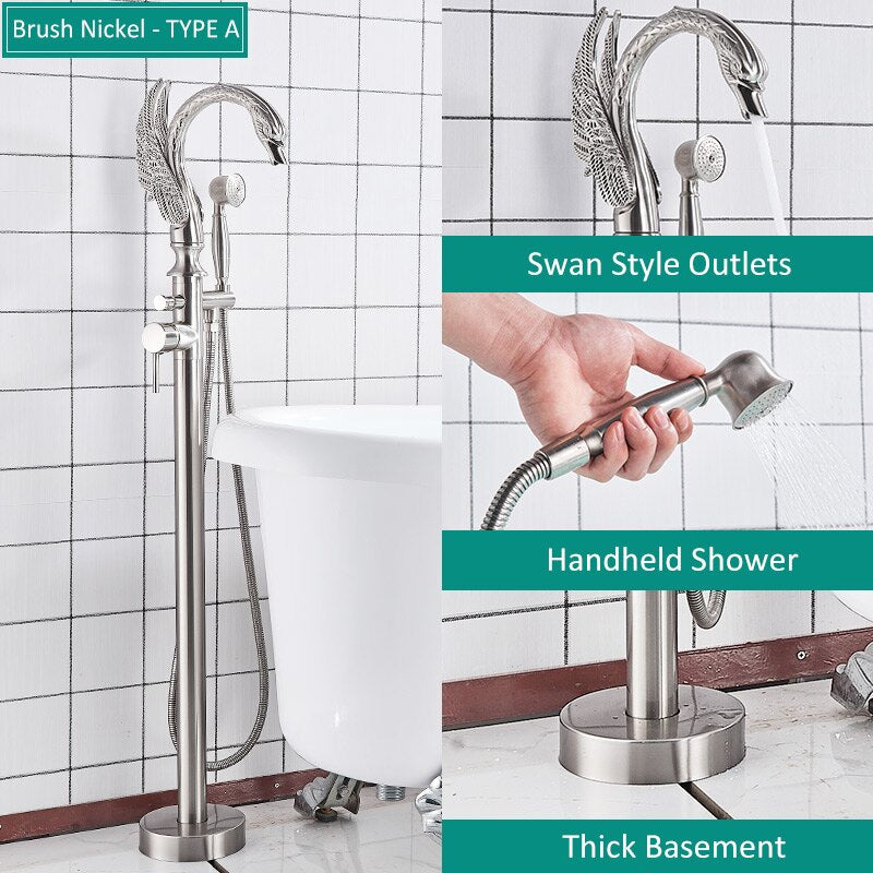 Swan freestanding tub filler faucet