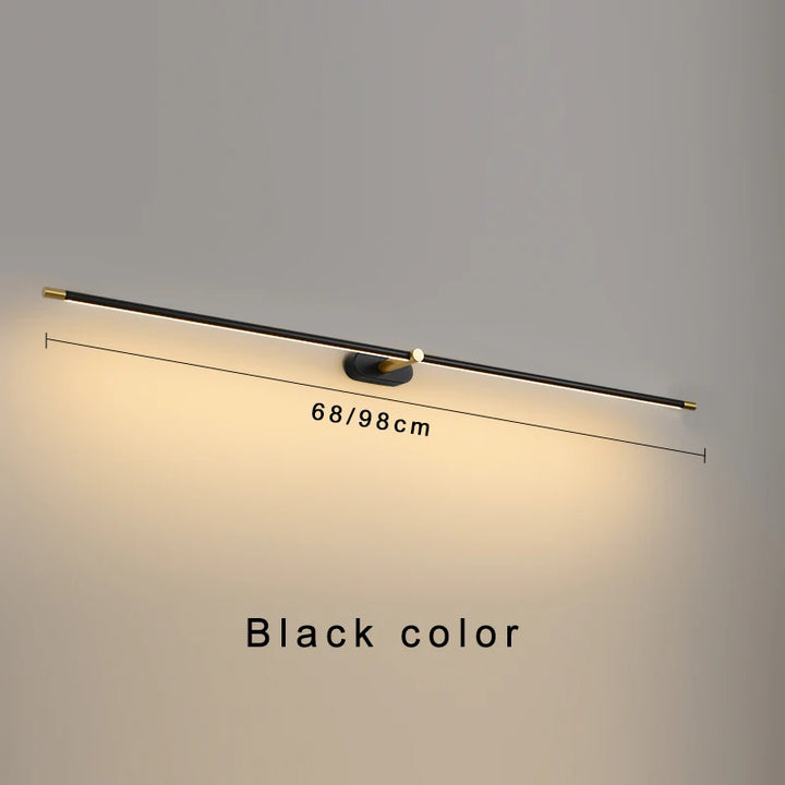 Black/Gold/White Modern LED Mirror light bathroom light washroom Front mirror lamp fixtures miroir mural 110V-220V wall light