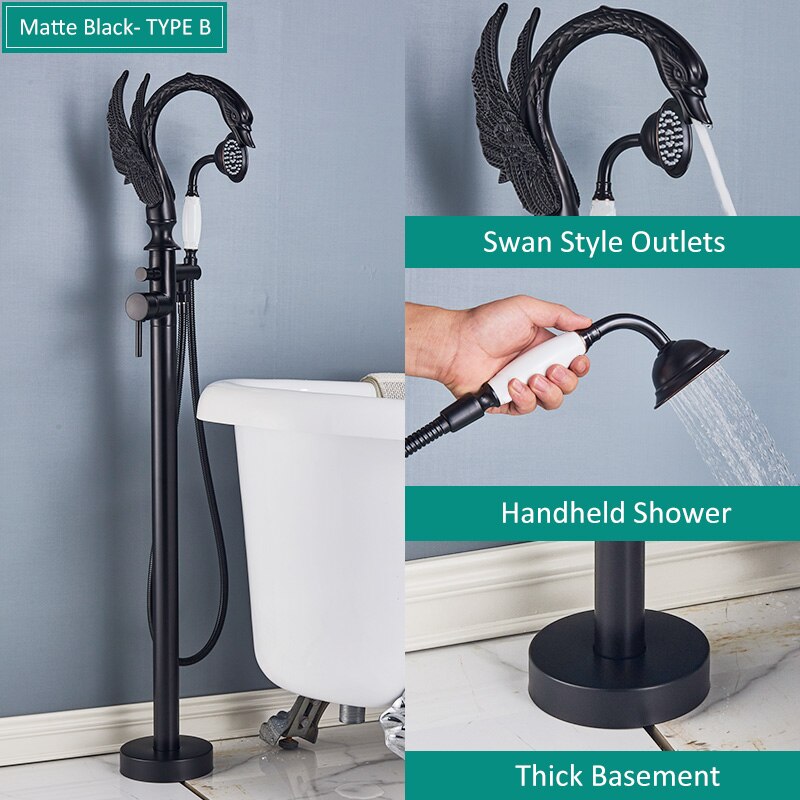 Swan freestanding tub filler faucet