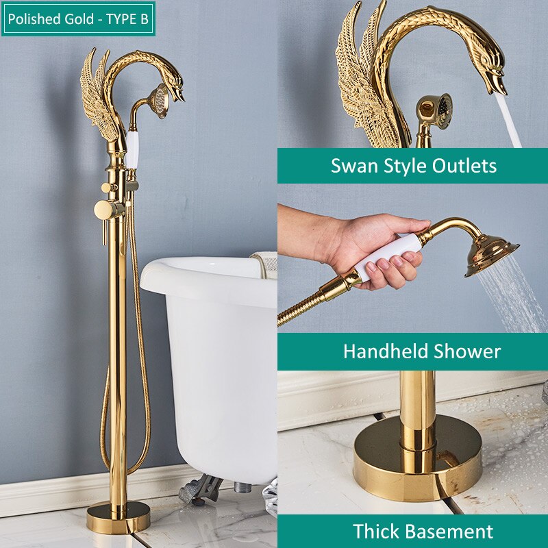 Swan freestanding tub filler faucet