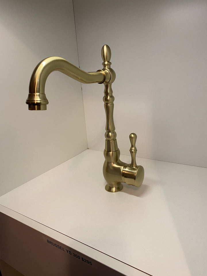 brushed gold victorian bar faucet