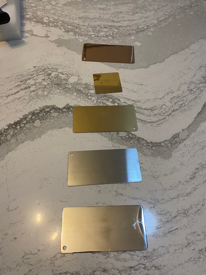 Stainless Steel framed color samples