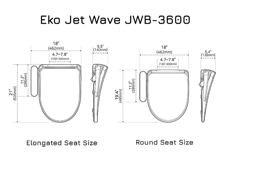 EKO washlet toilet seat bidet JWB-3600 ( Made in KOREA)