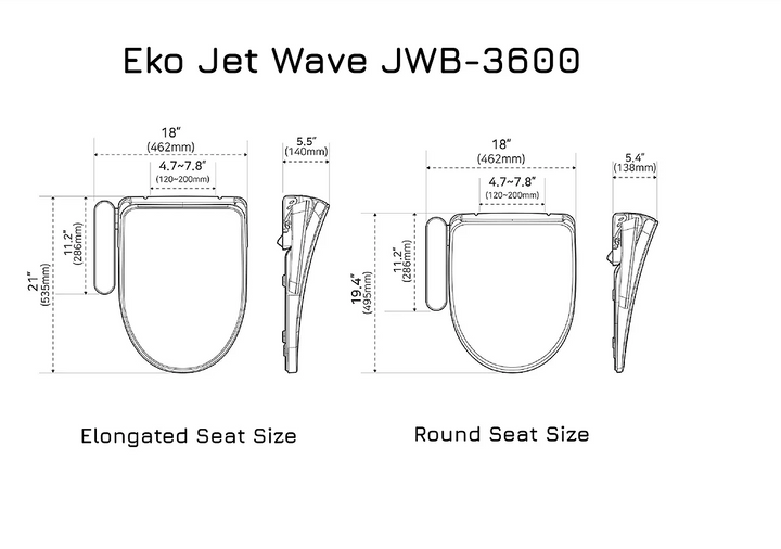 EKO washlet toilet seat bidet JWB-3600 ( Made in KOREA)