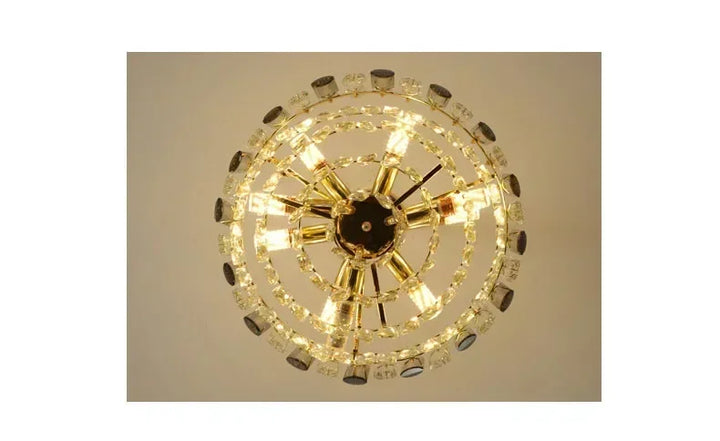 Nordic Light Luxury Crystal Chandelier Living Room Lamp Modern Atmosphere  LED Pendant Lights Bedroom Lamp Room Decoration