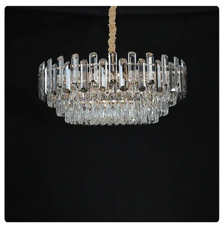 Nordic Light Luxury Crystal Chandelier Living Room Lamp Modern Atmosphere  LED Pendant Lights Bedroom Lamp Room Decoration