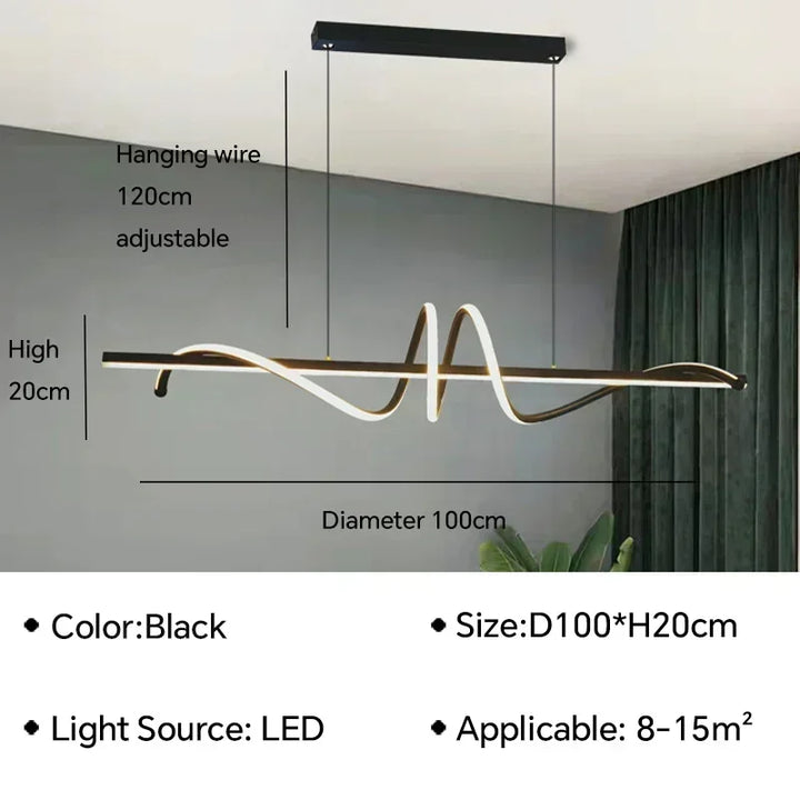 Modern LED Pendant Lamp For Living Dining Room Office Bedroom Kitchen Ceiling Chandelier Indoor Home Decoration Lighting Fixture