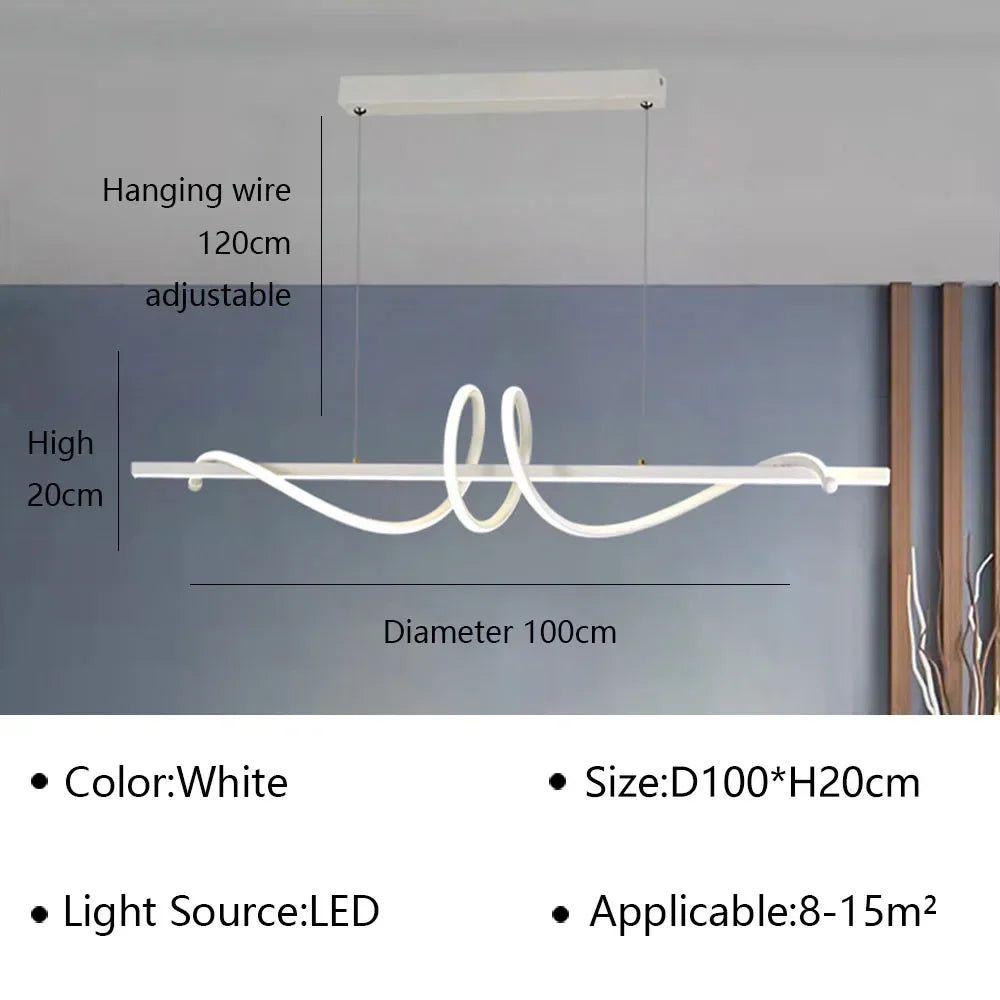 Modern LED Pendant Lamp For Living Dining Room Office Bedroom Kitchen Ceiling Chandelier Indoor Home Decoration Lighting Fixture