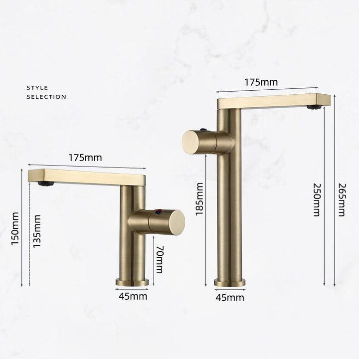 Benoto- Square tall and short faucet