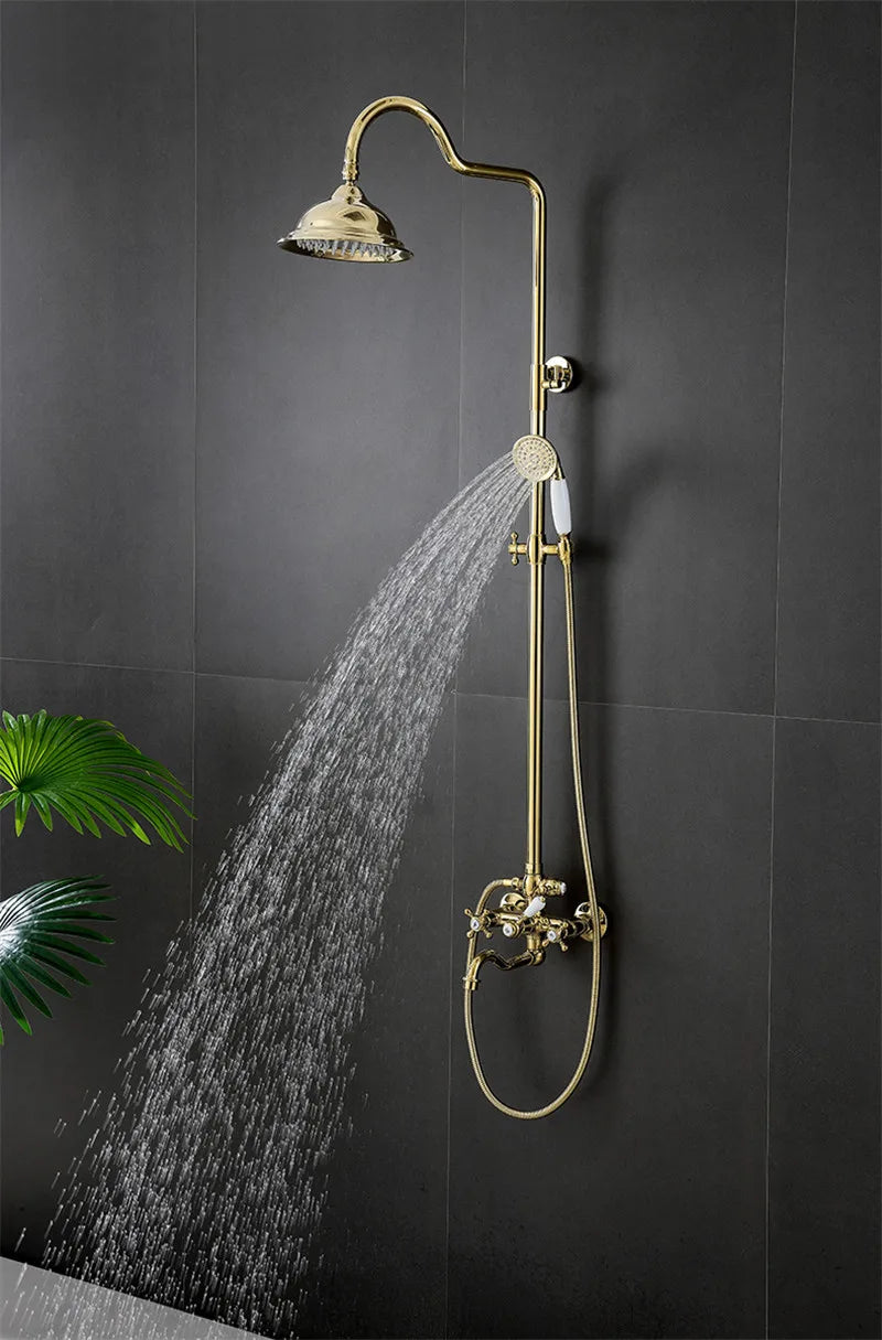 Elisabeth-Perrin Gold Exposed Victorian Shower System