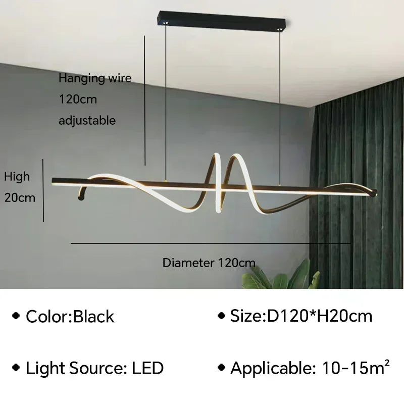 Modern LED Pendant Lamp For Living Dining Room Office Bedroom Kitchen Ceiling Chandelier Indoor Home Decoration Lighting Fixture