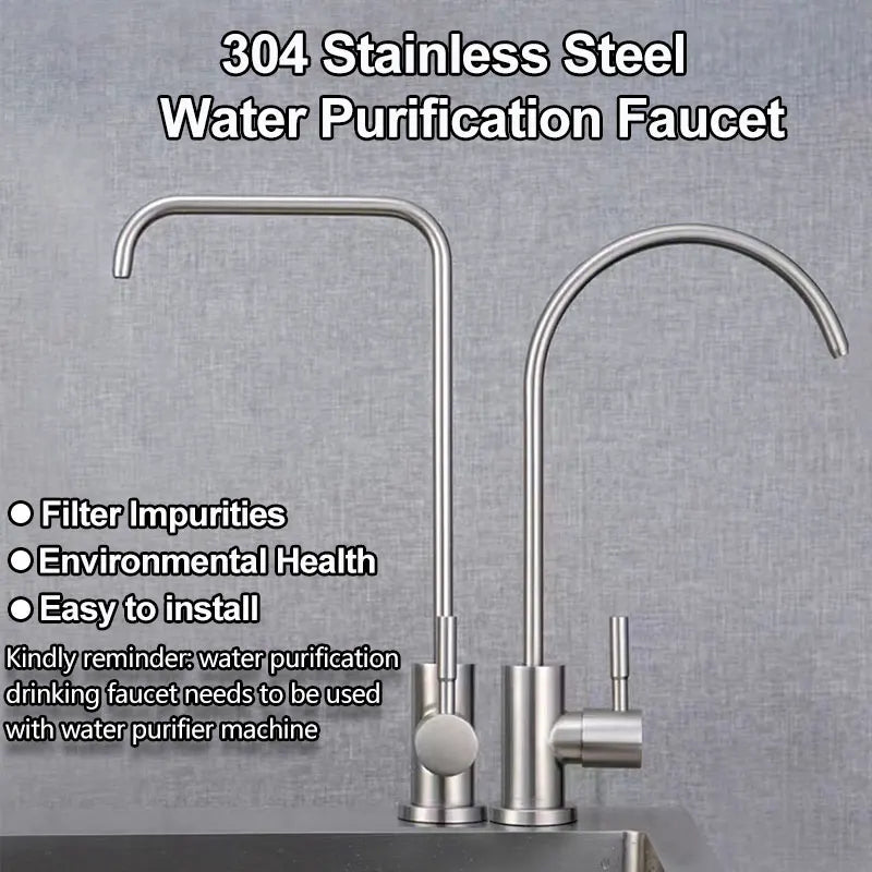 Brushed Nickel Reverse Osmosis Water Purifier Faucet Kitchen Filter Faucet