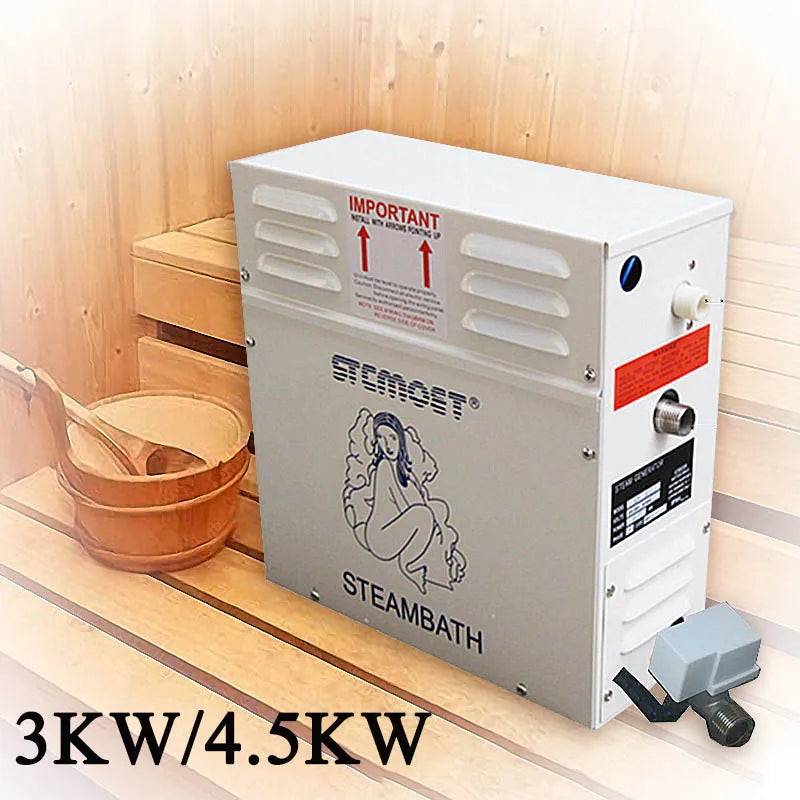 3KW 4.5kw Steam Generator for Shower 220V 380V Home Steam Machine Sauna Bath SPA Steam Shower with Digital Controller