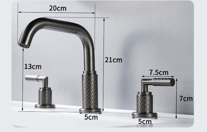 Basel- 8" inch wide spread bathroom faucet