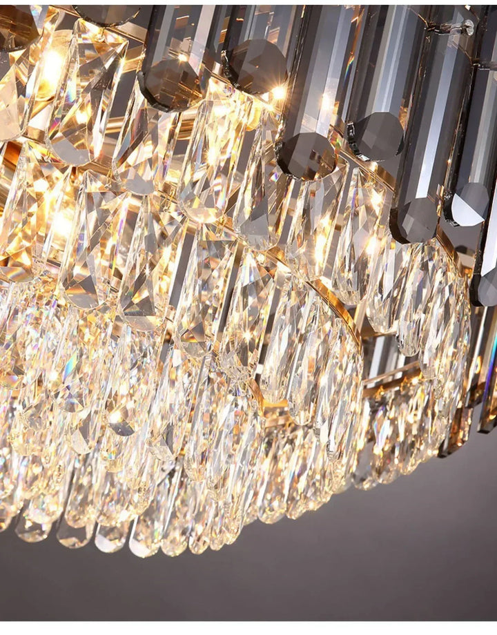 Nordic Light Luxury Crystal Chandelier Living Room Lamp Modern Atmosphere  LED Pendant Lights Bedroom Lamp Room Decoration