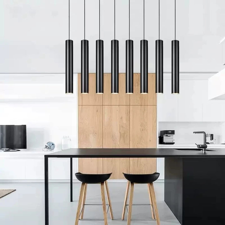 Pendant Lamp LED Ceiling Chandelier Modern 2024 Lustre Living Room Kitchen Dining Light 160-300mm Luxury Long Tube Hanging Lamps