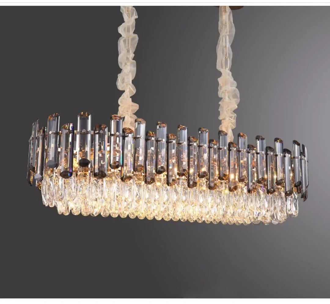 Nordic Light Luxury Crystal Chandelier Living Room Lamp Modern Atmosphere  LED Pendant Lights Bedroom Lamp Room Decoration