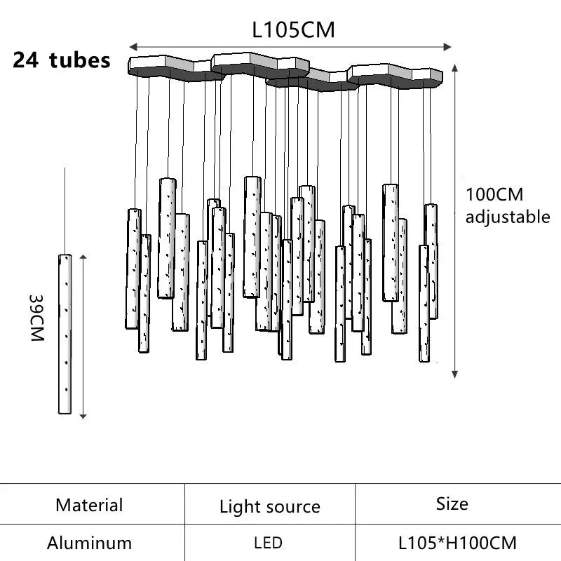 Kitchen dining room Modern LED chandelier Nordic meeting room, living room decoration lighting Kitchen Island home hanging light