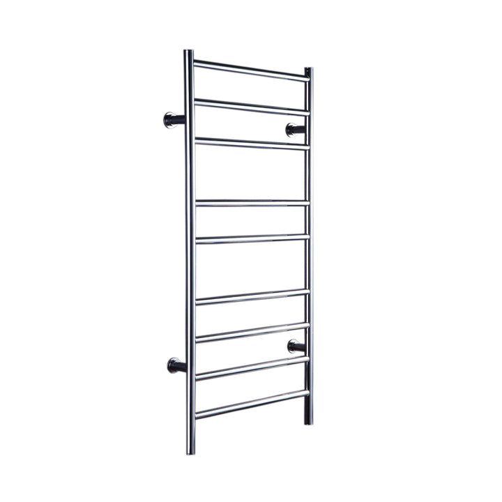 Chrome round electrical towel warmer rail 39"x18"