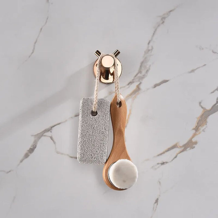 Milano- Round Rose gold polished bathroom accessories set