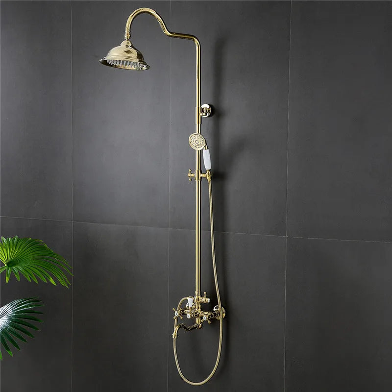 Elisabeth-Perrin Gold Exposed Victorian Shower System