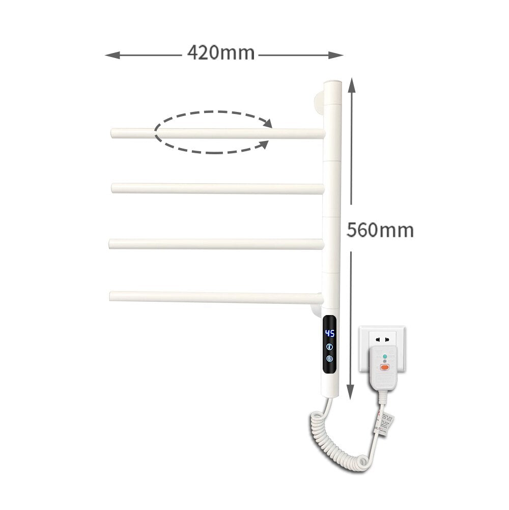 Smart Wifi Digital Display Temperature Adjustable Rotary Electric towel warmer