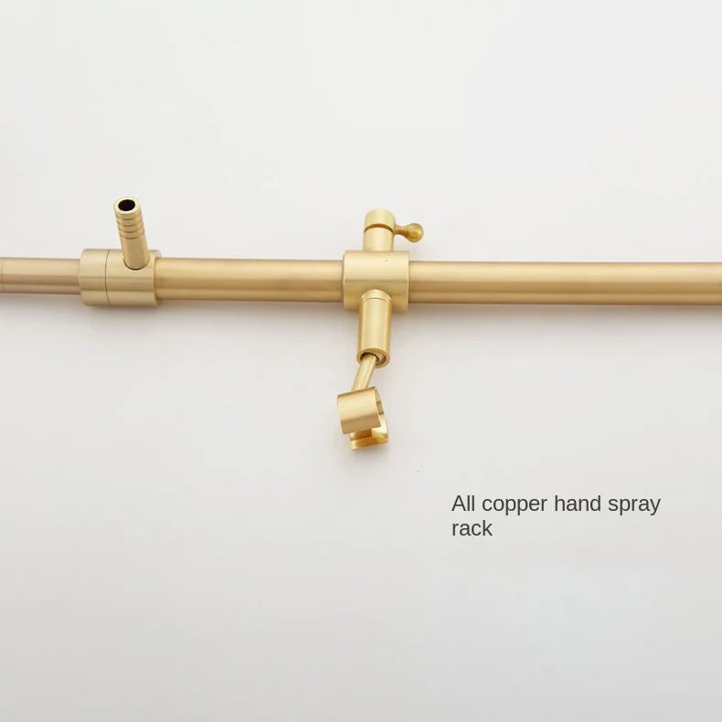 Brushed gold Victorian exposed shower system kit