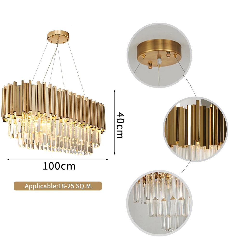 Nordic Restaurant Crystal E14 Ceiling Chandelier Bright Living Room Hotel Modern Home Decoration LED Lighting Chandelier