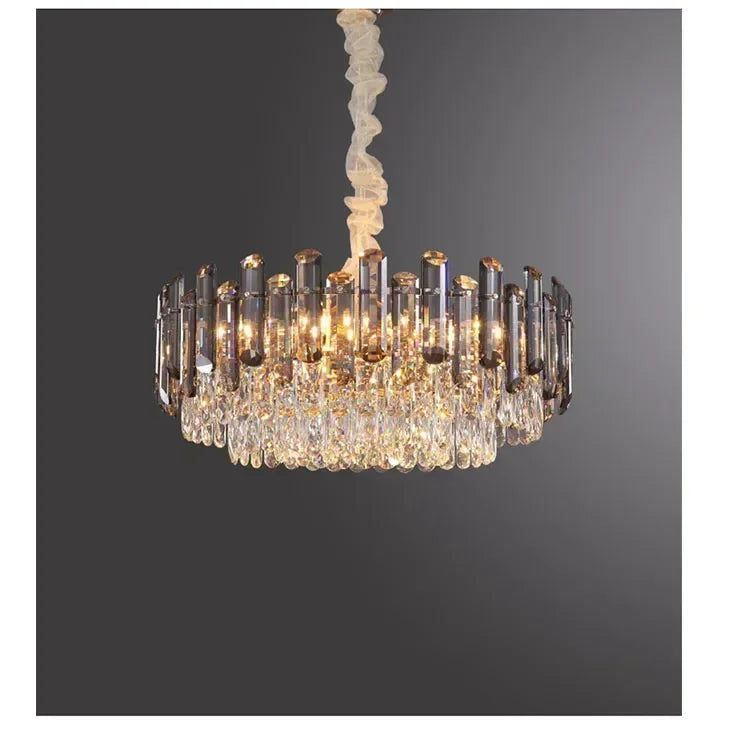 Nordic Light Luxury Crystal Chandelier Living Room Lamp Modern Atmosphere  LED Pendant Lights Bedroom Lamp Room Decoration