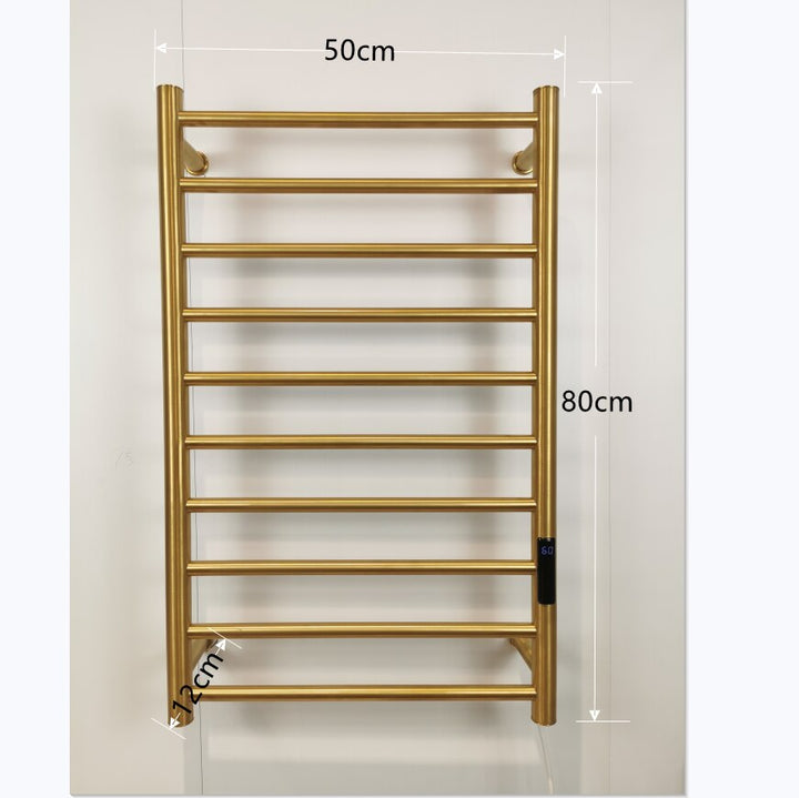 Brushed gold prgramable towel warmer 20"x30"H