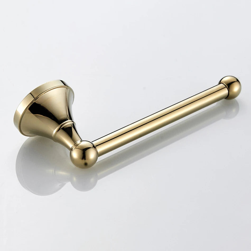 Gold polished victorian traditional bathroom accessories