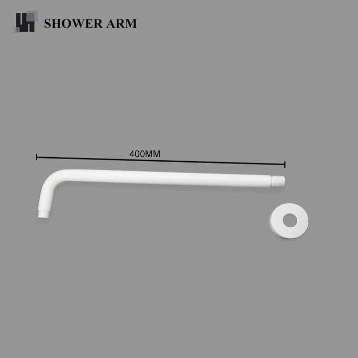 White matte 3 way volume control shower kit