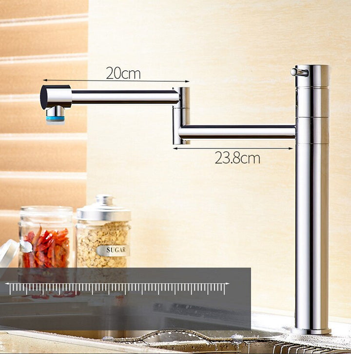 Hot and Cold Black with chrome deck mounted pot filler faucet