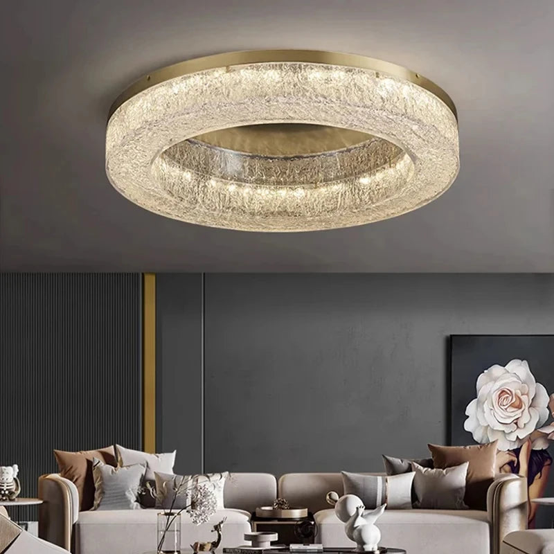 Modern Led  Hanging Crystal Chandelier Hotel Restaurant K9  Lamp Living Room  Home Lighting Home Appliance  Decoration Lampshade