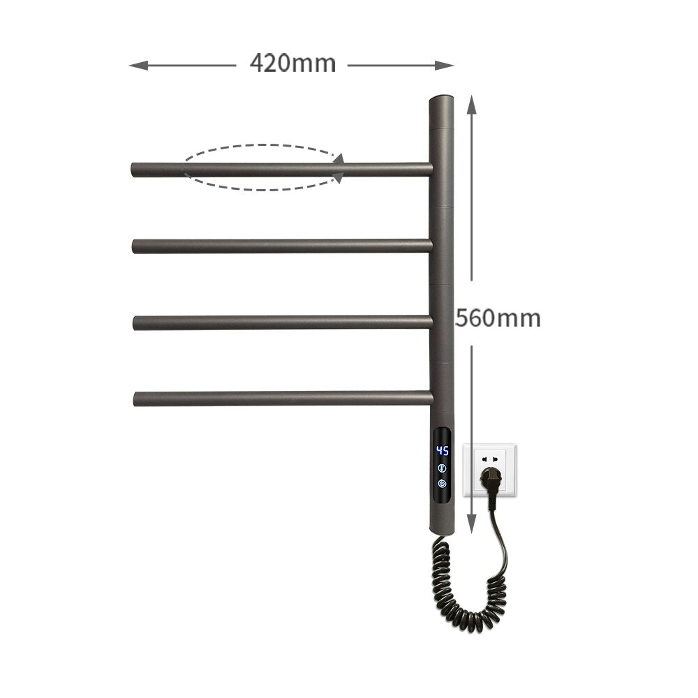 Smart Wifi Digital Display Temperature Adjustable Rotary Electric towel warmer