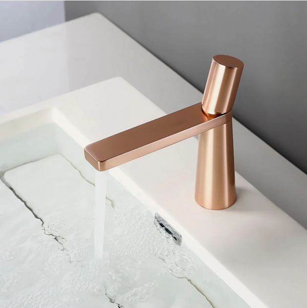 BOSA-Brushed rose gold -brushed gold-Matte Black-White Single Hole Bathroom Faucet