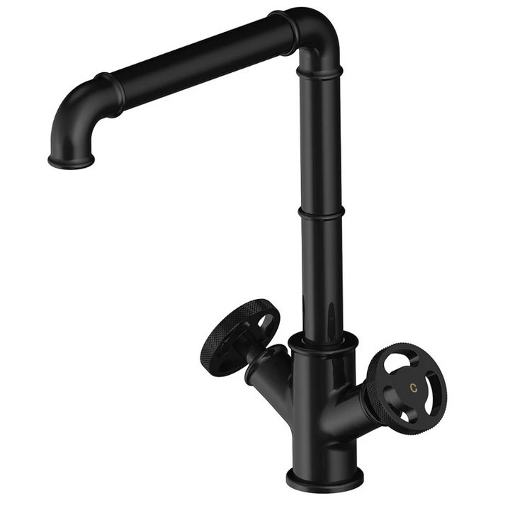 Black industrial kitchen bar  faucet