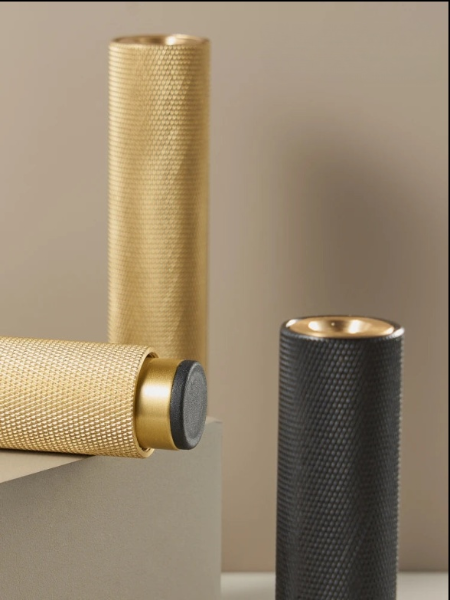 Brushed Gold Knurled Diamond Cut Pattern Adjustable Height Furniture Cabinet Legs X 2pieces