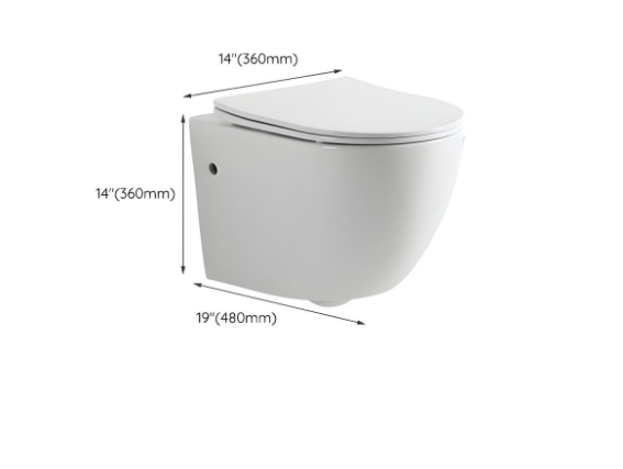 Color wall hung toilet bow, button and cistern toilet tank set