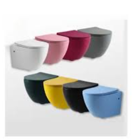 Color wall hung toilet bow, button and cistern toilet tank set