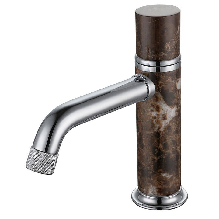 Jade stone single hole bathroom faucet